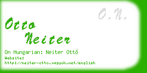 otto neiter business card